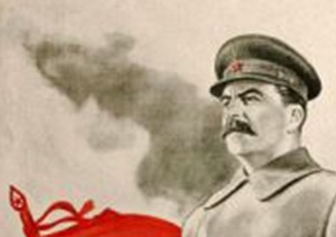 Detail of war poster of Stalin by Iraklii Toidze, 1943