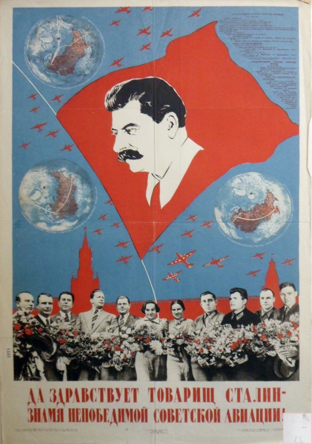 1939 aviation poster of Stalin by Vasilii Elkin