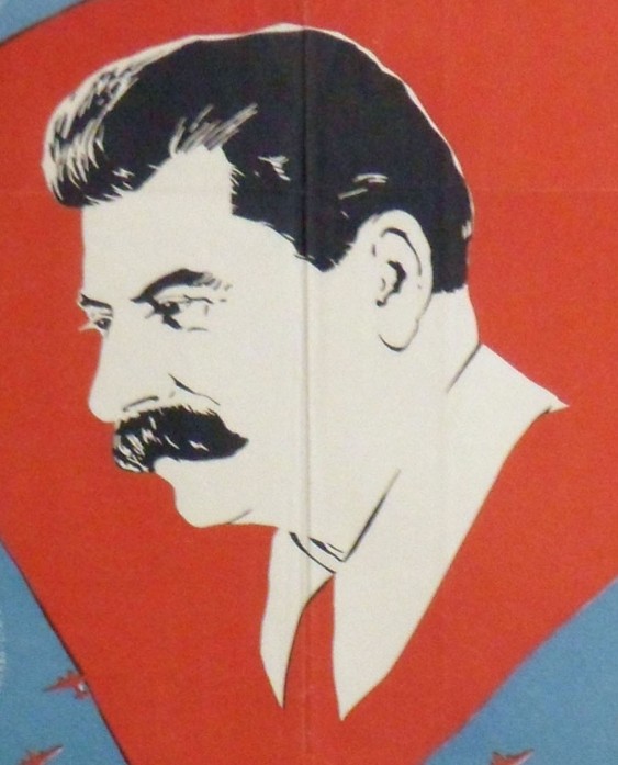 Detail of 1939 aviation poster of Stalin by Vasilii Elkin